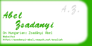 abel zsadanyi business card
