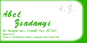 abel zsadanyi business card